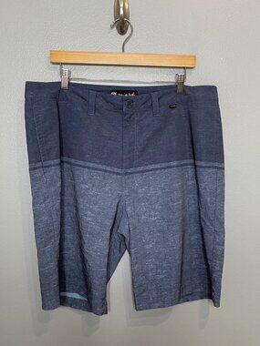 TRAVIS MATHEW blue wide stripe shorts